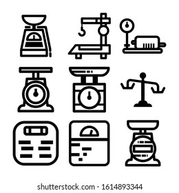 weight scale icon isolated sign symbol vector illustration - Collection of high quality black style vector icons
