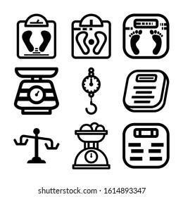 weight scale icon isolated sign symbol vector illustration - Collection of high quality black style vector icons
