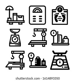 weight scale icon isolated sign symbol vector illustration - Collection of high quality black style vector icons
