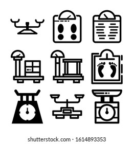 weight scale icon isolated sign symbol vector illustration - Collection of high quality black style vector icons
