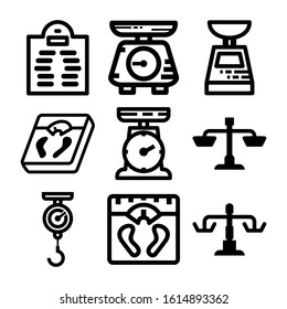 weight scale icon isolated sign symbol vector illustration - Collection of high quality black style vector icons
