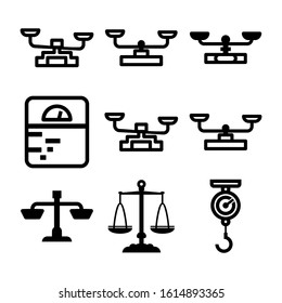 weight scale icon isolated sign symbol vector illustration - Collection of high quality black style vector icons
