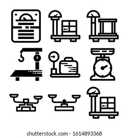 weight scale icon isolated sign symbol vector illustration - Collection of high quality black style vector icons
