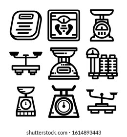 weight scale icon isolated sign symbol vector illustration - Collection of high quality black style vector icons
