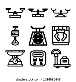 weight scale icon isolated sign symbol vector illustration - Collection of high quality black style vector icons
