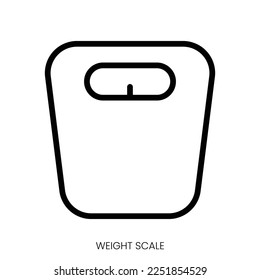 weight scale icon. Line Art Style Design Isolated On White Background