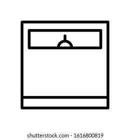 Weight scale icon line isolated on clean background EPS Vector
