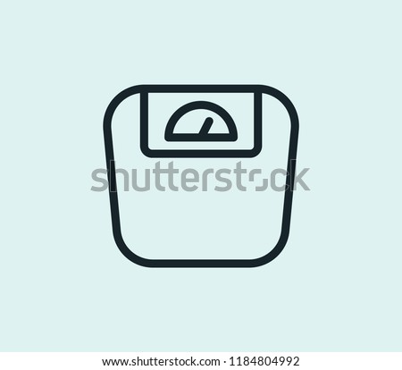 Weight scale icon line isolated on clean background. Weight scale icon concept drawing icon line in modern style. Vector illustration for your web mobile logo app UI design.