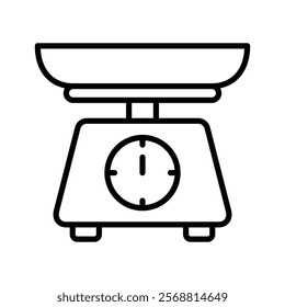 weight scale icon line vector design in trendy style