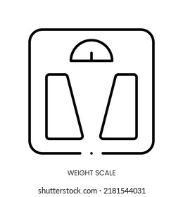 weight scale icon. Linear style sign isolated on white background. Vector illustration