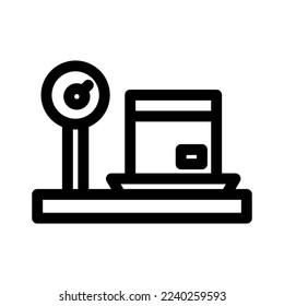 weight scale icon or logo isolated sign symbol vector illustration - high quality black style vector icons
