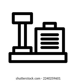 weight scale icon or logo isolated sign symbol vector illustration - high quality black style vector icons

