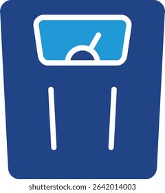 The weight scale icon monitors the condition of uncontrolled fat accumulation by supporting diet programs for obese people.