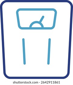 The weight scale icon monitors the condition of uncontrolled fat accumulation by supporting diet programs for obese people.