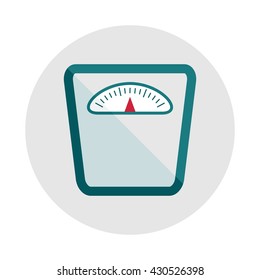 Weight scale icon. Objects isolated on a white background. Flat vector illustration.