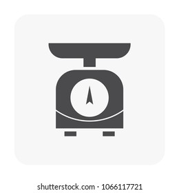 Weight scale icon on white.