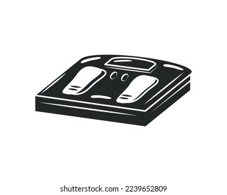 icono de escala de peso en fondo blanco
