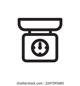 Weight Scale Icon Outline Style