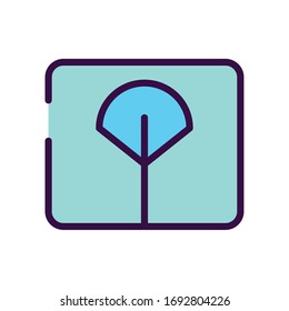 weight scale icon over white background, line color style, vector illustration