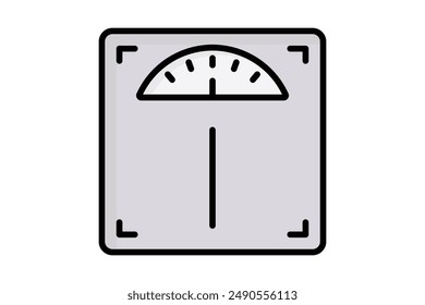 Weight scale icon. icon related to monitor weight changes. colored outline icon style. nutrition elements vector illustration
