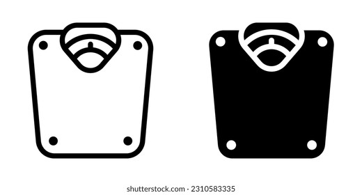 Icono de Escala de peso. inicio de sesión para concepto móvil y diseño web. ilustración vectorial