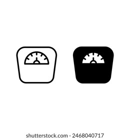 Weight Scale icon. sign for mobile concept and web design color editable