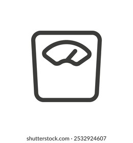 Symbol für Gewichtsskala Einfache Kontur, Vektorlogo