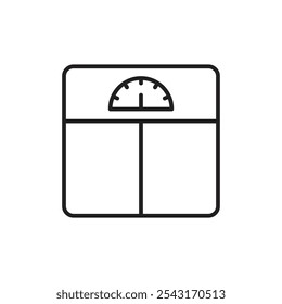 Icono de escala de peso. icono de vector simple.