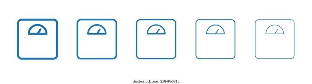 Weight scale icon Symbol collection thin outline set
