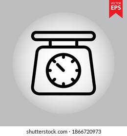 Weight scale icon symbol. Home Appliances and Furniture icon vector. Eps10 vector illustration.