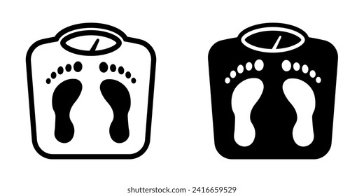 Icono de Escala de peso. símbolo para concepto móvil y diseño web. ilustración vectorial