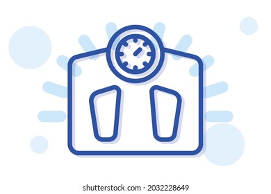 Weight scale icon symbol sign from modern healthcare collection for mobile concept and web apps design. Medical and medicine related vector line icons. 