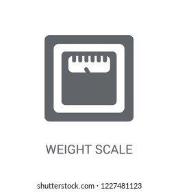 Weight scale icon. Trendy Weight scale logo concept on white background from Gym and Fitness collection. Suitable for use on web apps, mobile apps and print media.