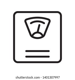 Weight scale icon in trendy outline style design. Vector graphic illustration. Suitable for website design, logo, app, and ui. Editable vector stroke. EPS 10.