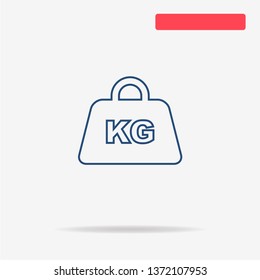 Weight scale icon. Vector concept illustration for design.