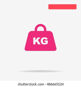 Weight scale icon. Vector concept illustration for design.