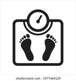 Weight scale icon, vector and glyph