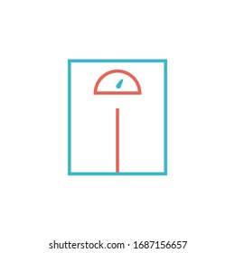 weight scale icon vector illustration. weight scale icon with two color style