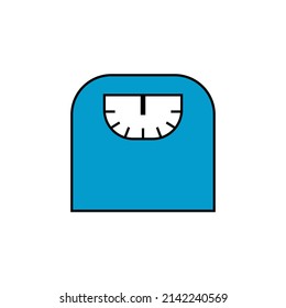 Ilustración vectorial de icono de escala de peso en fondo blanco