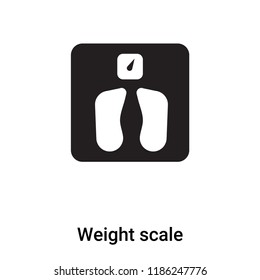 Weight scale icon vector isolated on white background, logo concept of Weight scale sign on transparent background, filled black symbol