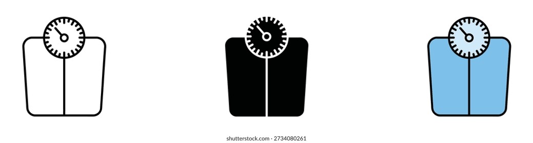 Weight scale icon vector. weight measurement and health monitoring symbol. vector illustration.