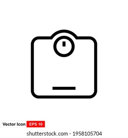Weight scale icon vector sign isolated on white background. scale symbol template color editable
