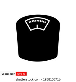 Weight scale icon vector sign isolated on white background. scale symbol template color editable