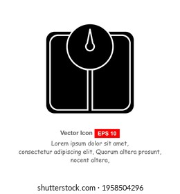 Weight scale icon vector sign isolated on white background. scale symbol template color editable.