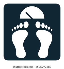Weight scale icon vector symbolizing measurement, fitness, and health. Perfect for diet, body weight, balance, nutrition, gym, and wellness-related designs.