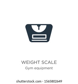 Weight scale icon vector. Trendy flat weight scale icon from gym equipment collection isolated on white background. Vector illustration can be used for web and mobile graphic design, logo, eps10