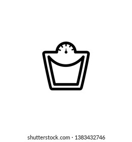 Weight Scale icon vector. Weighing machine icon . Flat design style on white background.