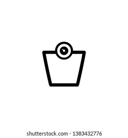 Weight Scale icon vector. Weighing machine icon . Flat design style on white background.