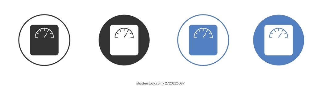 Icono de la escala del peso para el Diseño web. pixel iconos planos perfectos