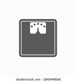icono de escala de peso, vector de aparatos de pesaje